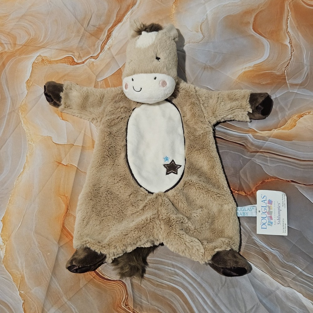 Douglas Star Pony Horse Sshlumpie Plush Lovey 19" Baby Security Blanket NWT